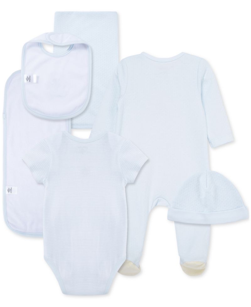 Baby Boys Cute Bear Cotton Gift Box, 6 Piece Set