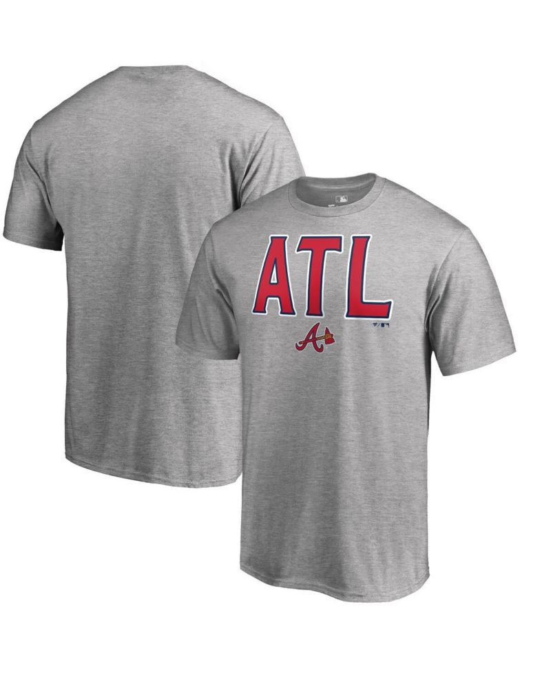 Men's Heather Gray Atlanta Braves Hometown ATL T-shirt