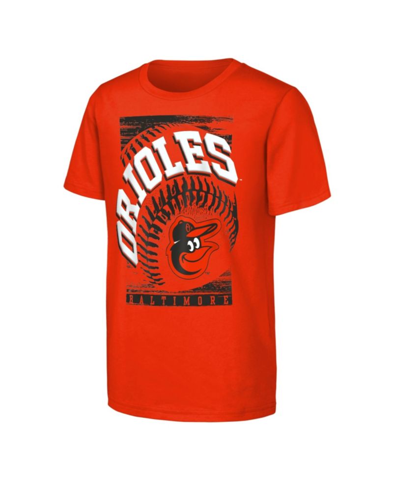 Big Boys and Girls Orange Baltimore Orioles Speed Pitch T-Shirt