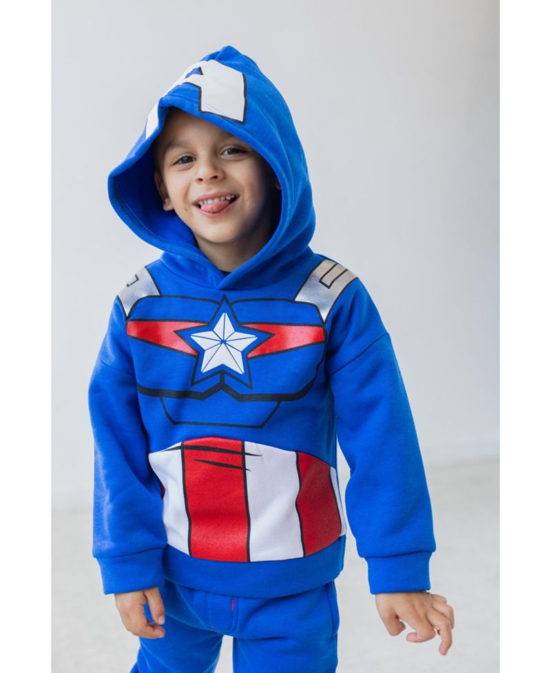 Boys Marvel Spider-Man Fleece Athletic Pullover Hoodie and Pants Outfit Set