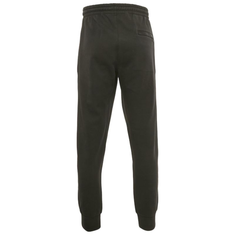 Men's Black Crown Embroidered Cotton Jogger Pants