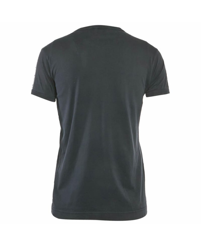 Men's Cotton Striped Band Trim Detail Cotton T-Shirt