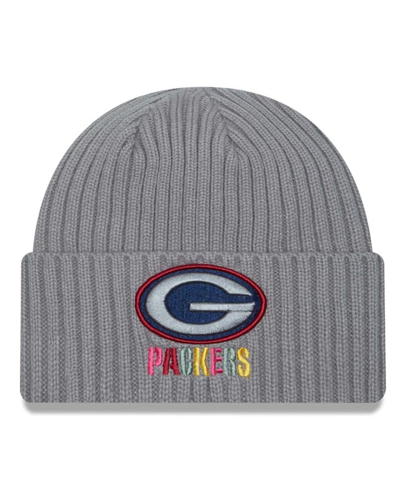 Men's Gray Green Bay Packers Color Pack Multi Cuffed Knit Hat