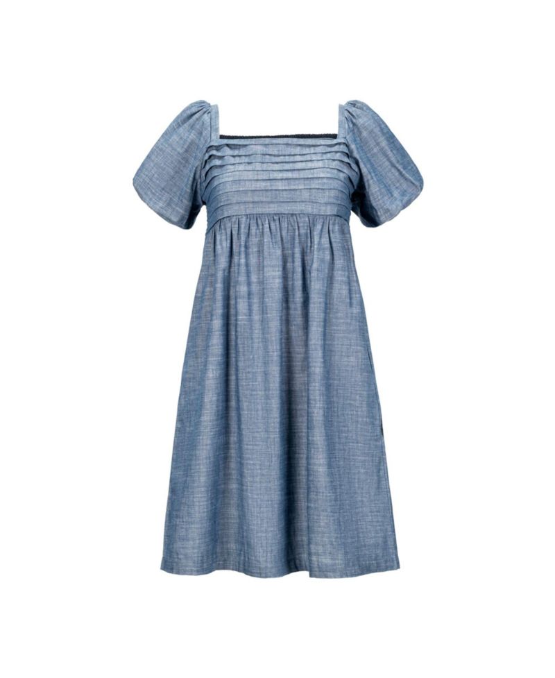 Women's Hope and Henry Organic Ruched Bodice Chambray Dress