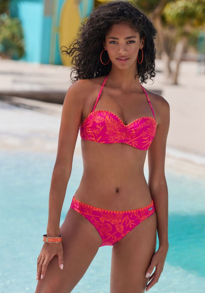 Women's Tropical Print Classic Bikini Crochet Swim Bottom