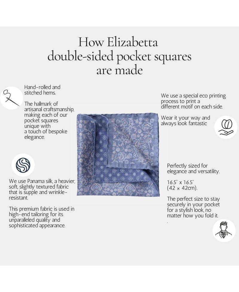 Men's Italo Double Sided Silk Pocket Square