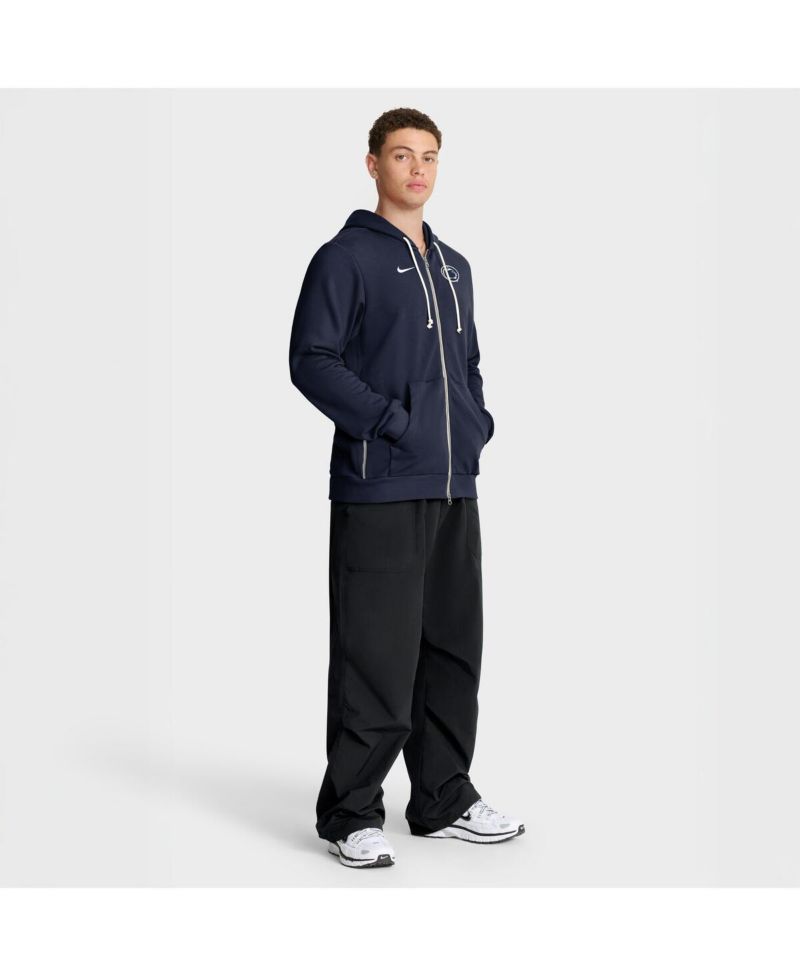 Men's Navy Penn State Nittany Lions 2025 Sideline Performance Full-Zip Hoodie
