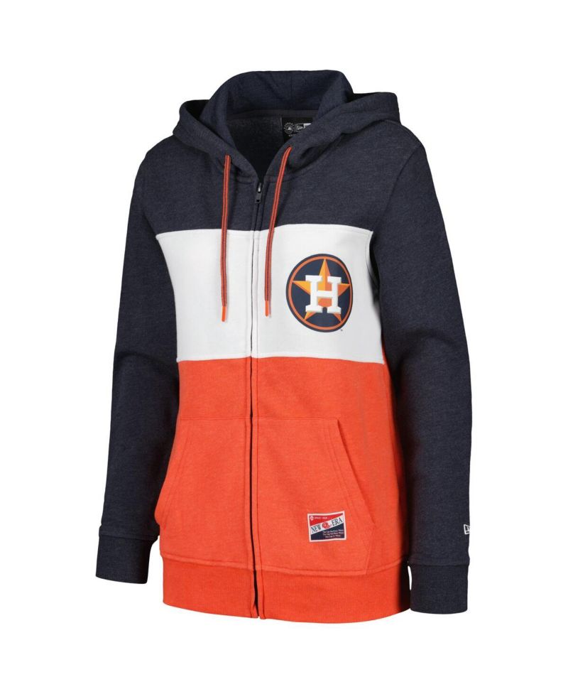 Women's Navy Houston Astros Color Block Full-Zip Hoodie Jacket