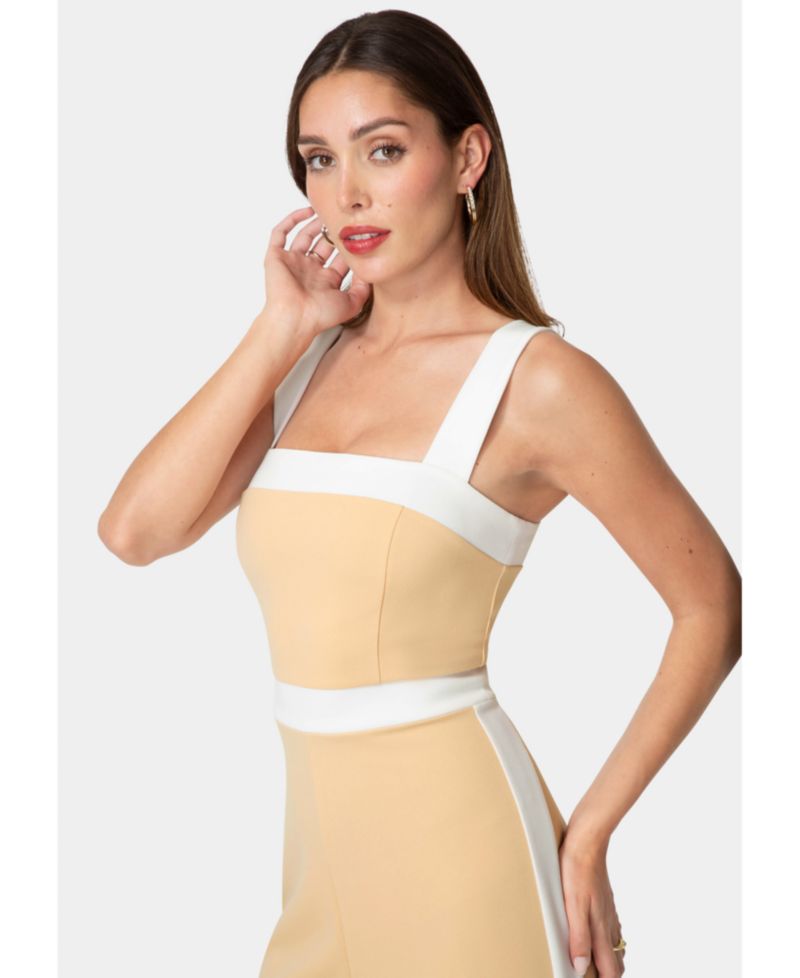 Women's Colorblock Square Neck Jumpsuit