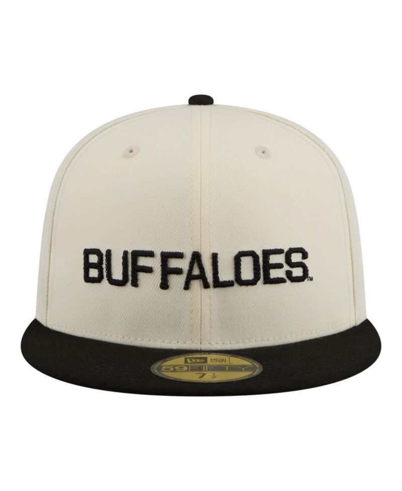 Men's Cream/Black Colorado Buffaloes Two-Tone Script 59FIFTY Fitted Hat