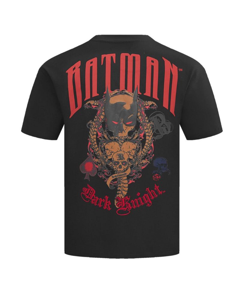 Men's Black Batman Comics Olde English T-Shirt