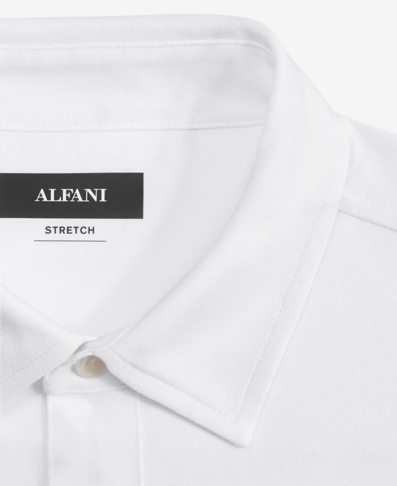 Men's Classic-Fit Heathered Jersey-Knit Button-Down Shirt