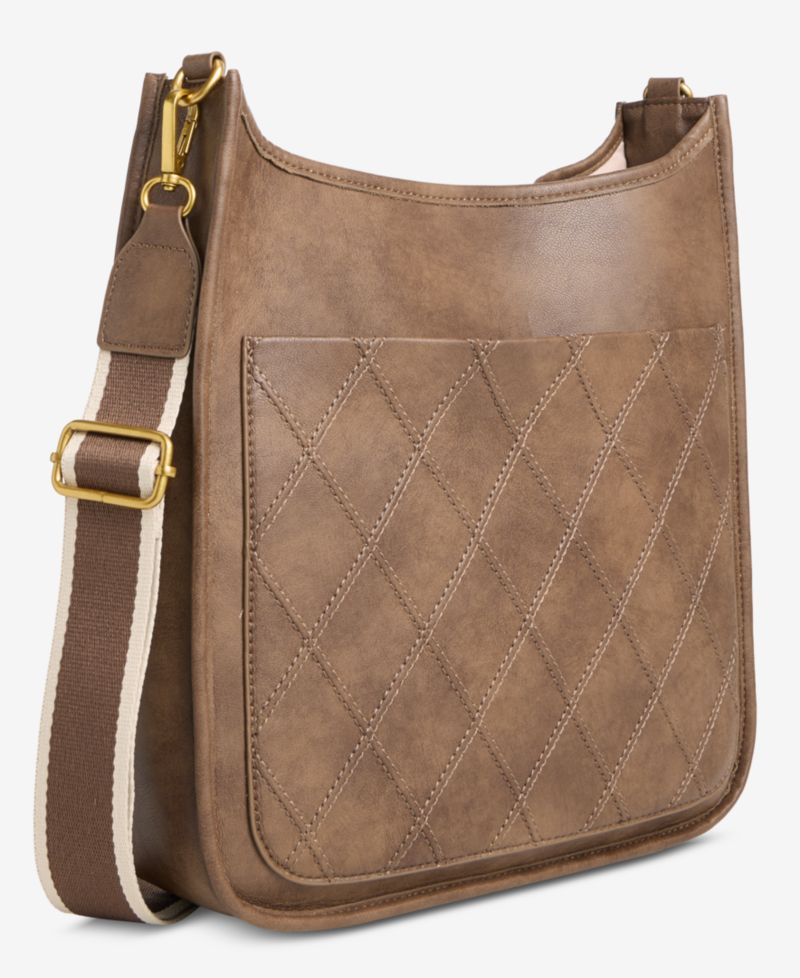 Diamond Quilted Dip Crossbody Bag