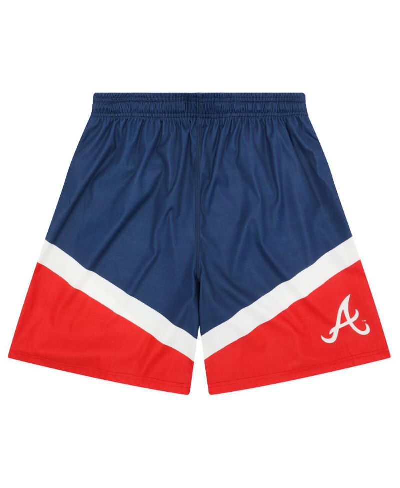 Men's Navy/Red Atlanta Braves Color Blocked Shorts