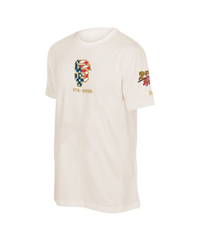 Men's Cream San Francisco Giants 250th Fourth of July T-Shirt