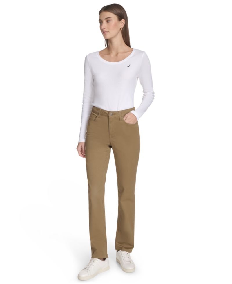 Women's Solid Stretch Full-Length Jeans