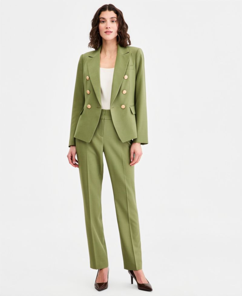 Double-Breasted Blazer & Flare Pants