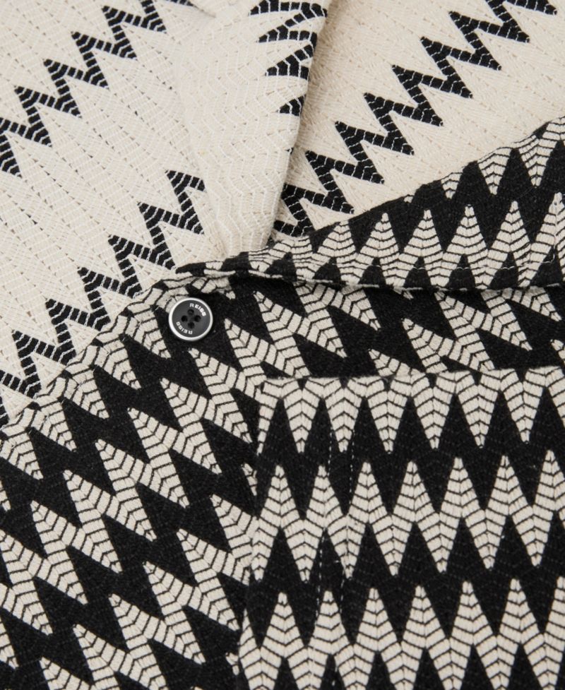 Men's Dain Zig Zag Crochet Cuban Shirt