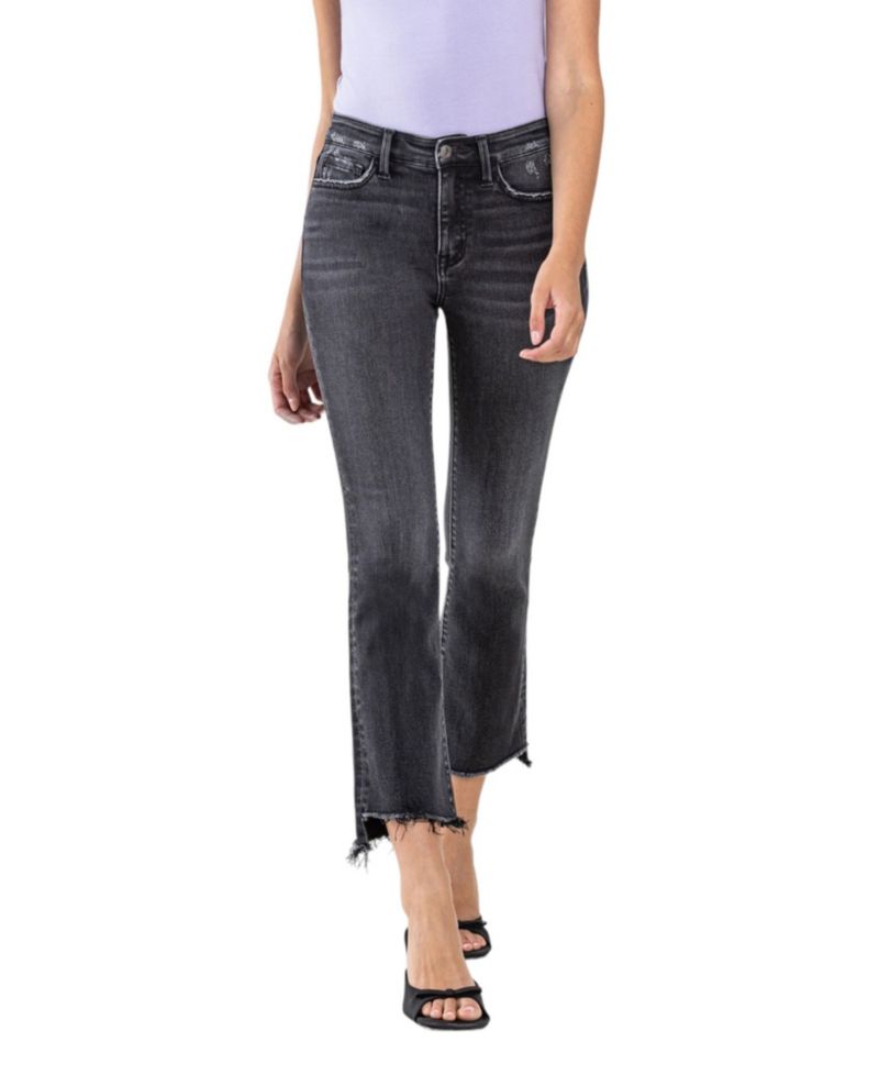 Women's High Rise Cropped Flare Jeans