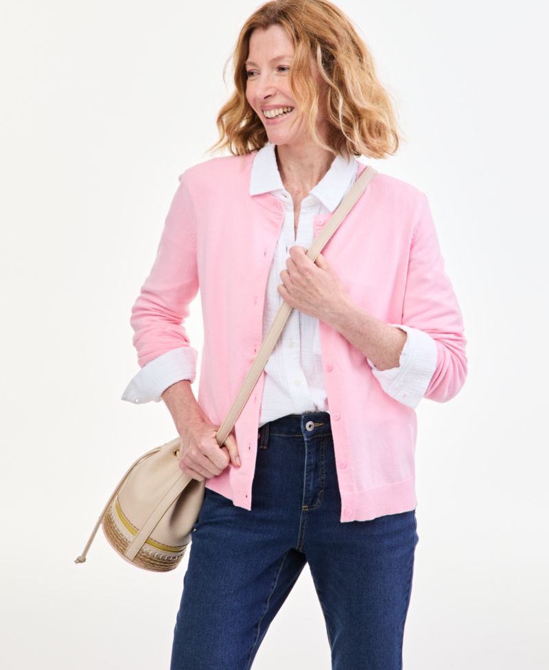 Petite Crewneck Cardigan