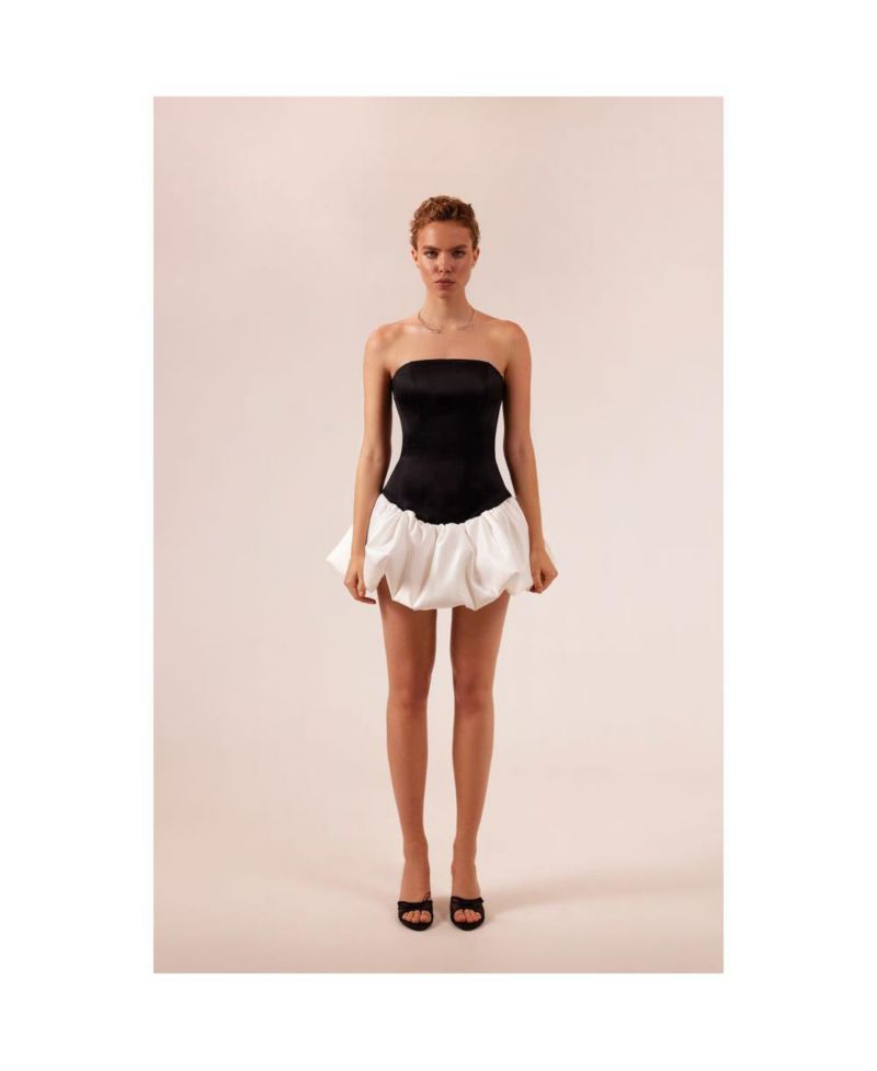Women's Swan-like mini corset dress