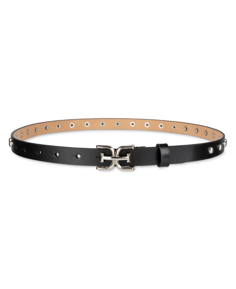 Women's Ultra Skinny Double-E Logo Plaque Belt