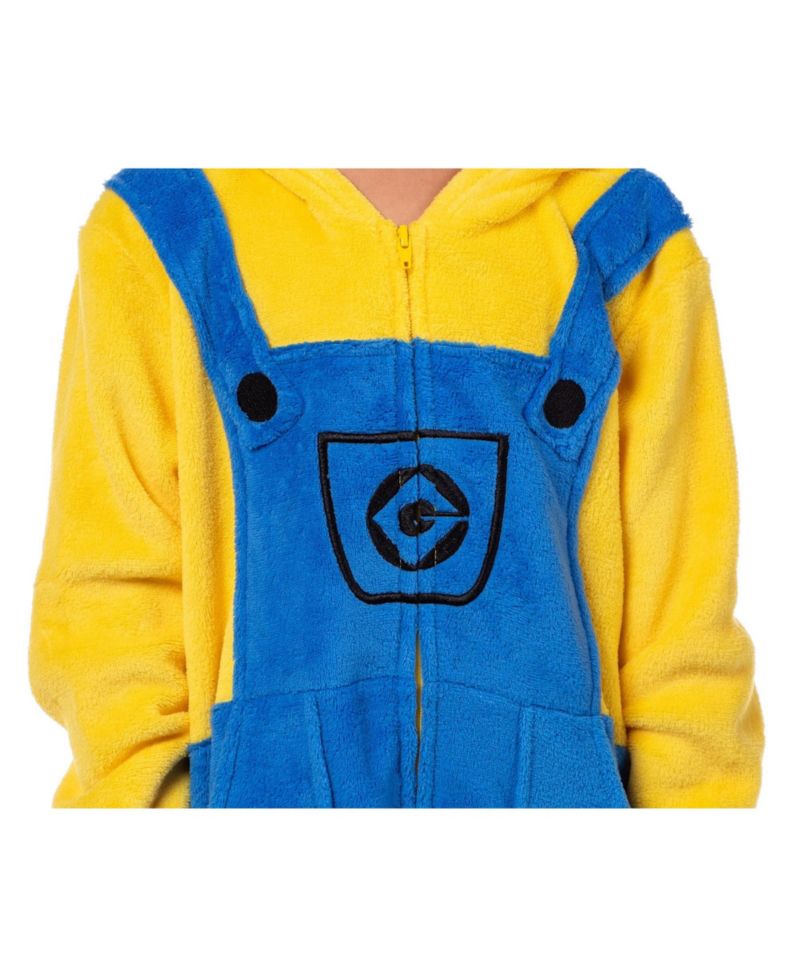 Kids (4-16) Minions Union Suit Kids Bob Hooded Pajama
