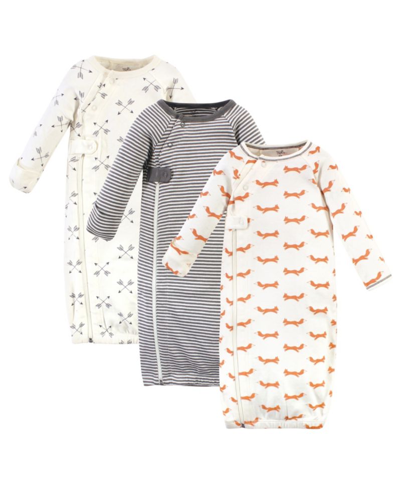 Baby Boys Full-Zip Natural Cotton Sleep Gown