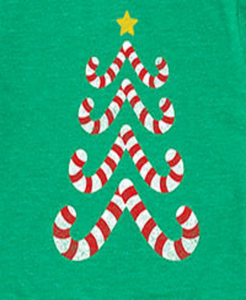 Big Boys Candy Cane Tree Graphic Tee