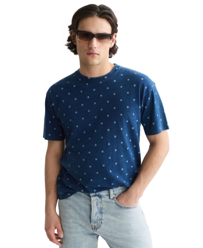 Men's Cotton Micro Printed T-Shirt