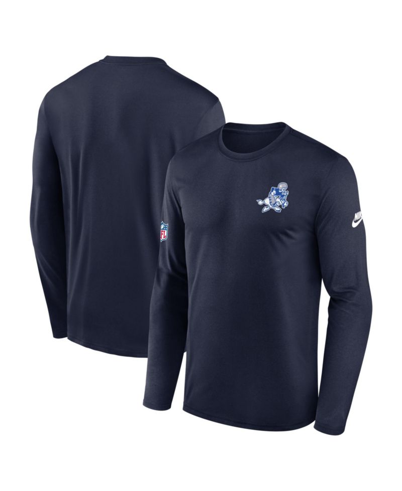 Men's Navy Dallas Cowboys Legend Small Logo Dri-FIT Long Sleeve T-Shirt