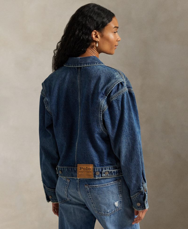Women's Spread Collar Denim Jacket