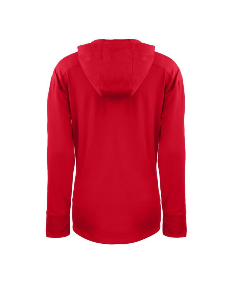 Women's Red Cincinnati Reds Daybreak Eco Half-Zip Hoodie