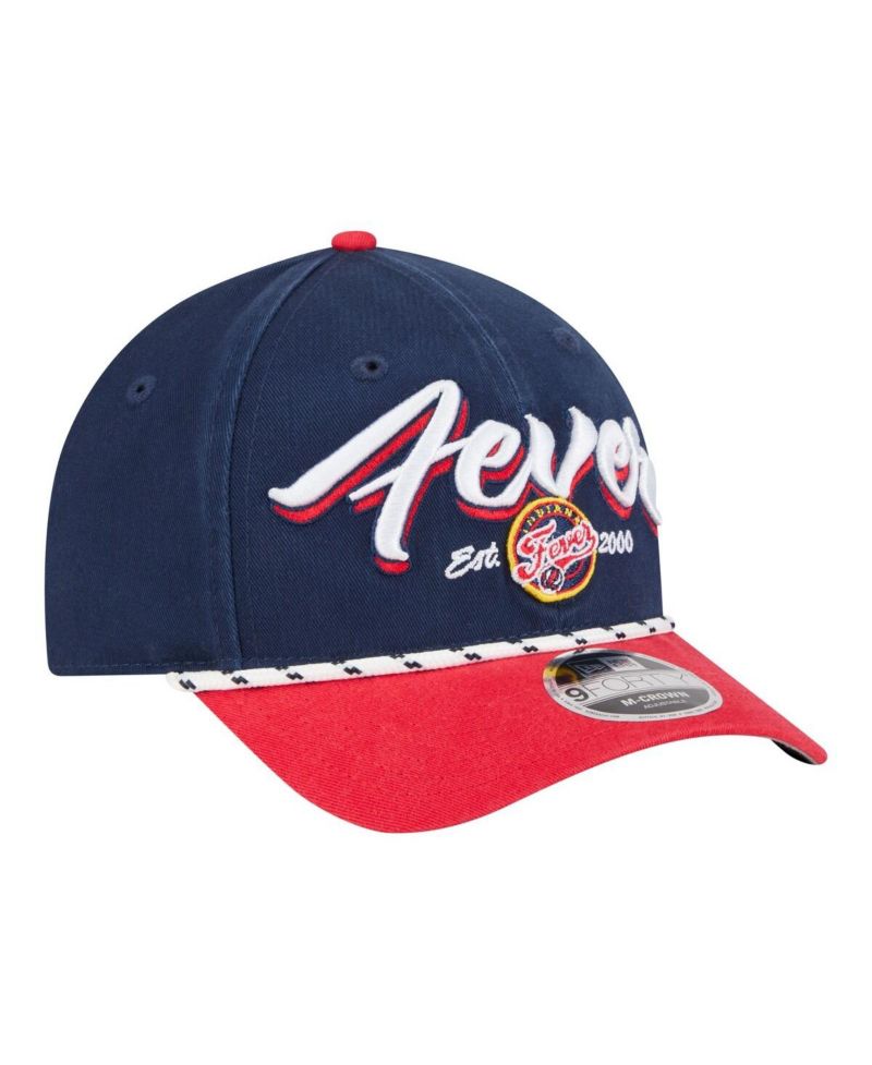 Men's and Women's Navy/Red Indiana Fever Team Loyal Script Two-Tone M-Crown 9FORTY Adjustable Hat