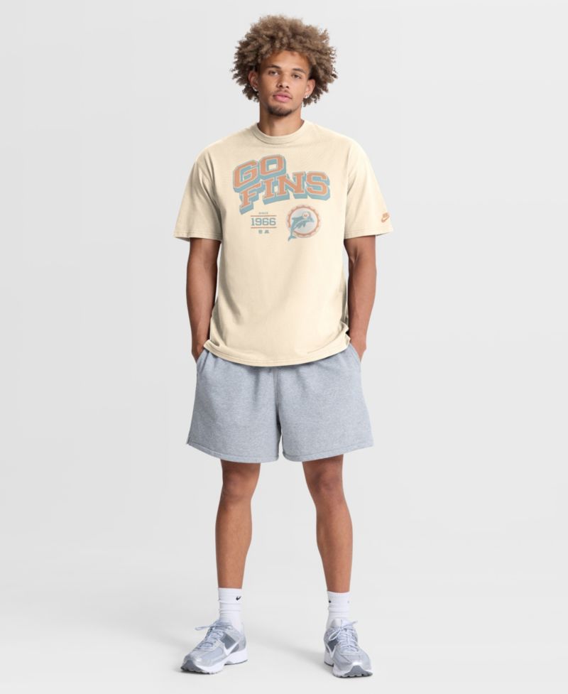 Men's Natural Miami Dolphins Vintage Mod Blown Away Max90 T-Shirt