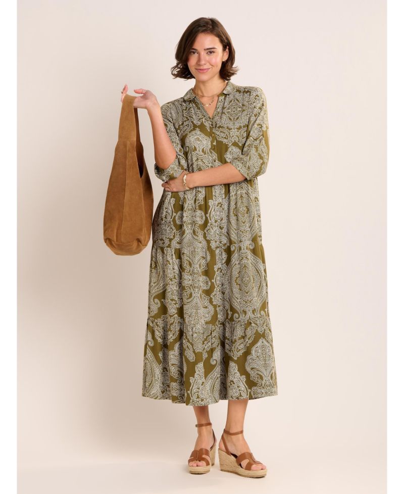 Women's Chara Tiered Maxi Shirt Dress