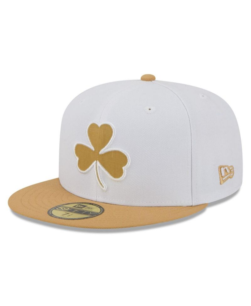 Men's White/Gold Boston Celtics 2025/26 City Edition 59FIFTY Fitted Hat