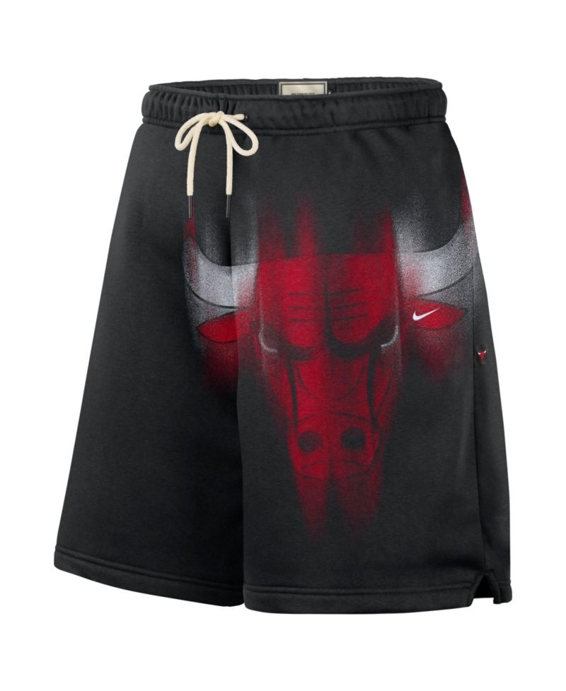 Men's Black Chicago Bulls 2026 Standard Issue Practice Icon Fleece Shorts