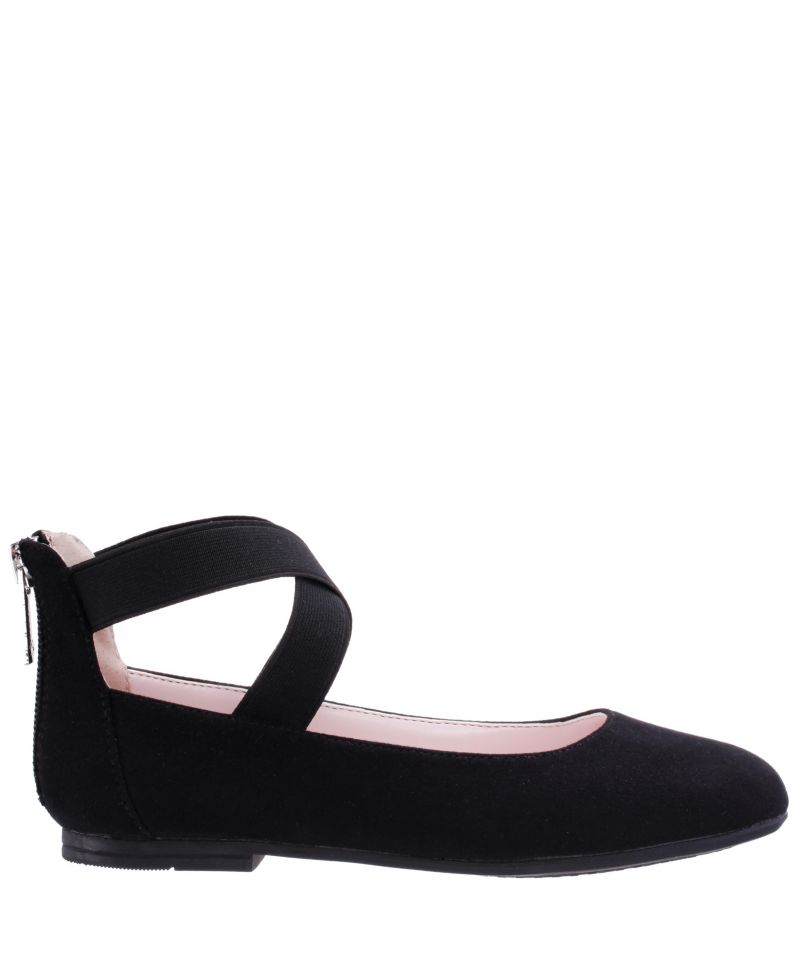 Little Girls Marissa Crisscross Ankle Strap Ballet Flat