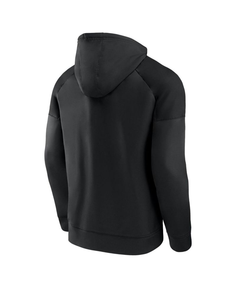 Men's Seattle Kraken Black Ice Defender Raglan Pullover Hoodie