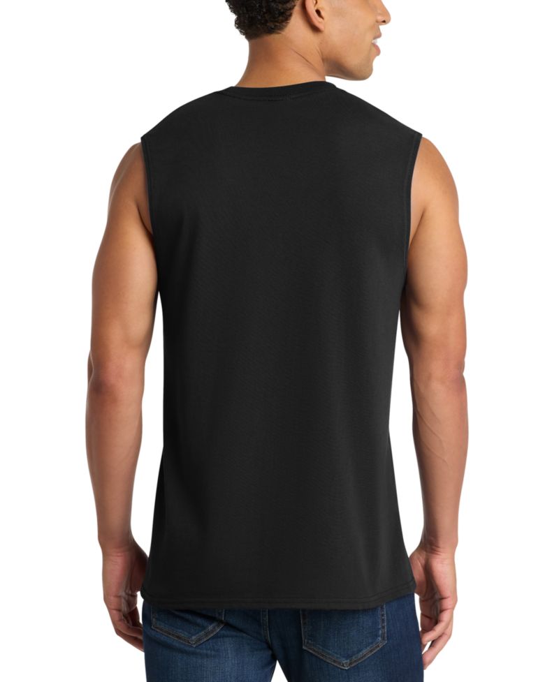 Men's Skull with Headphones Music Word Art Graphic Tank Top