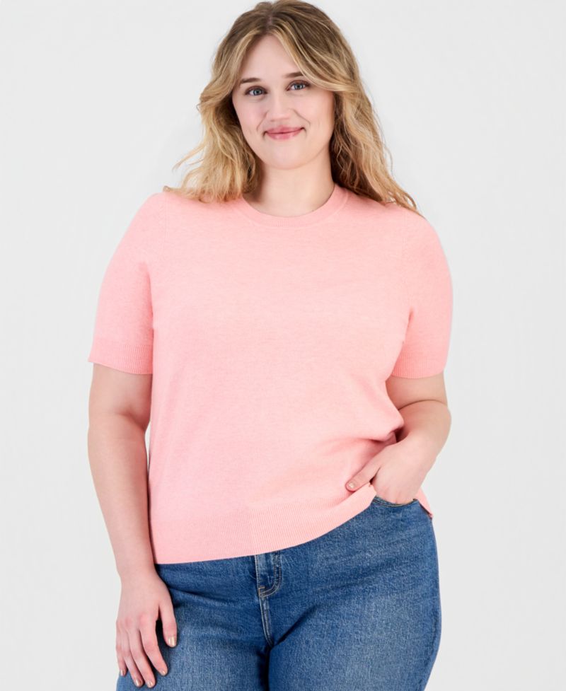 Trendy Plus Size Sweater-Knit T-Shirt