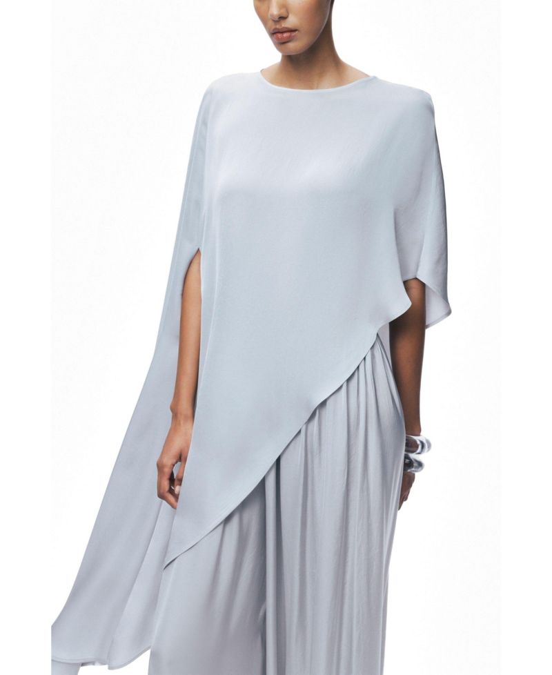 Women's Draped Cape Blouse