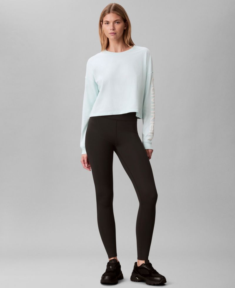 Women's Puff Graphic Logo Long-Sleeve Cropped T-Shirt