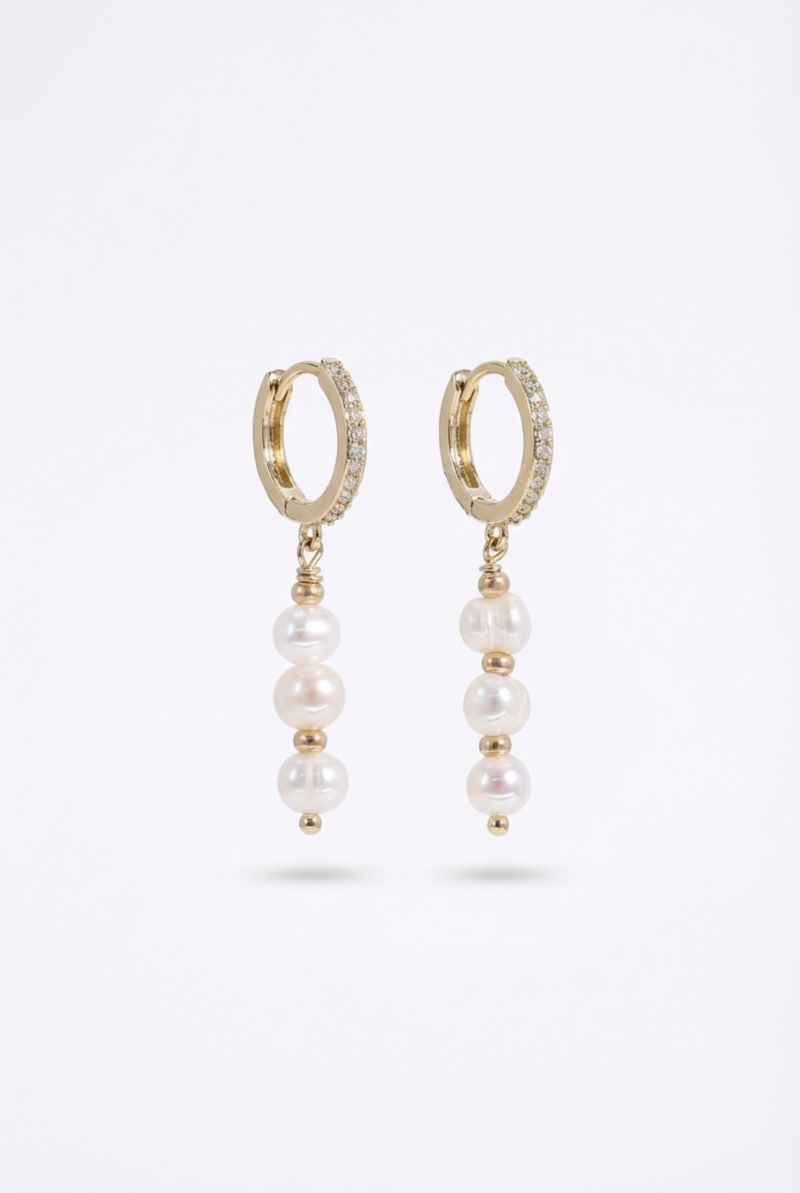 18K Gold-Plated Freshwater Pearl Drop Earrings