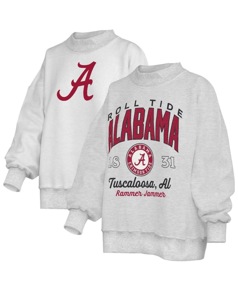 Women's Heather Gray Alabama Crimson Tide Reversible Sweatshirt