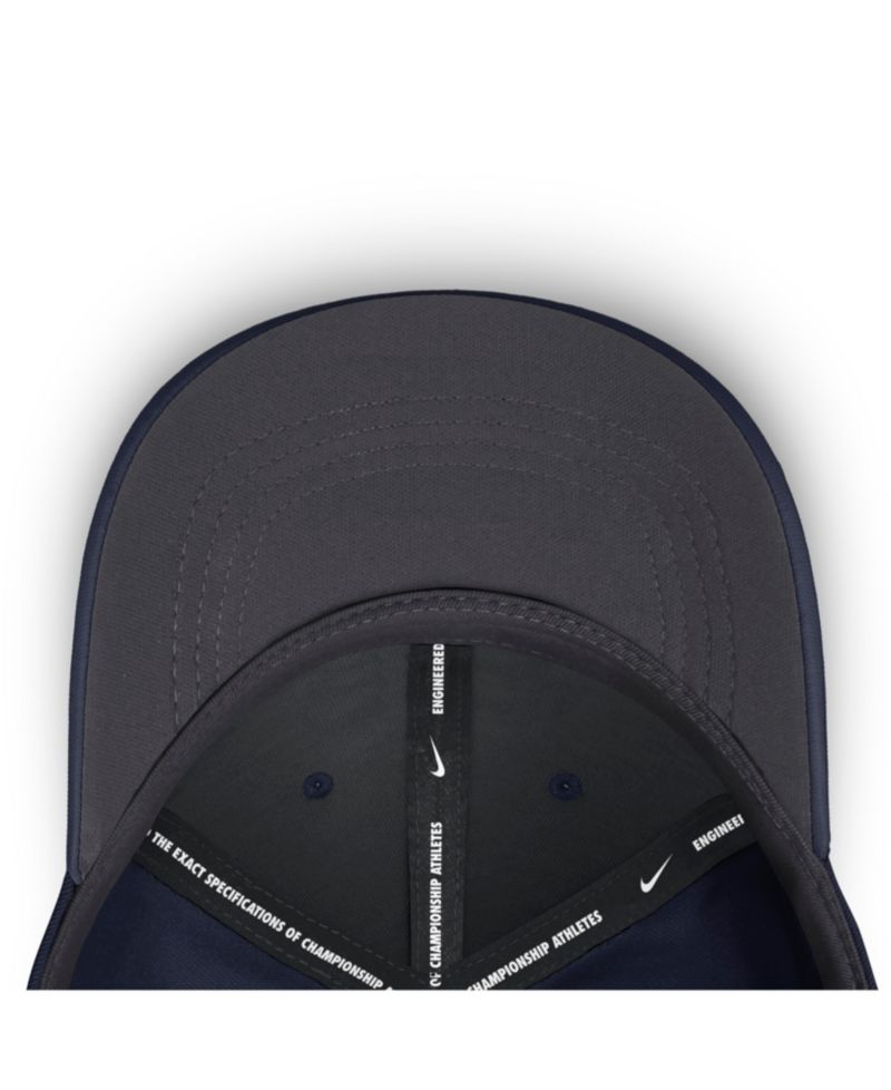 Men's Navy West Virginia Mountaineers Gameday Aerobill Swooshflex Dri-FIT Hat