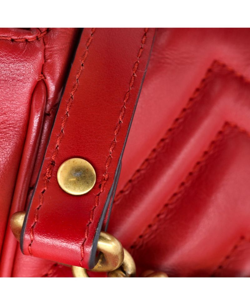 Small GG Marmont Top Handle Flap Bag Matelasse Leather