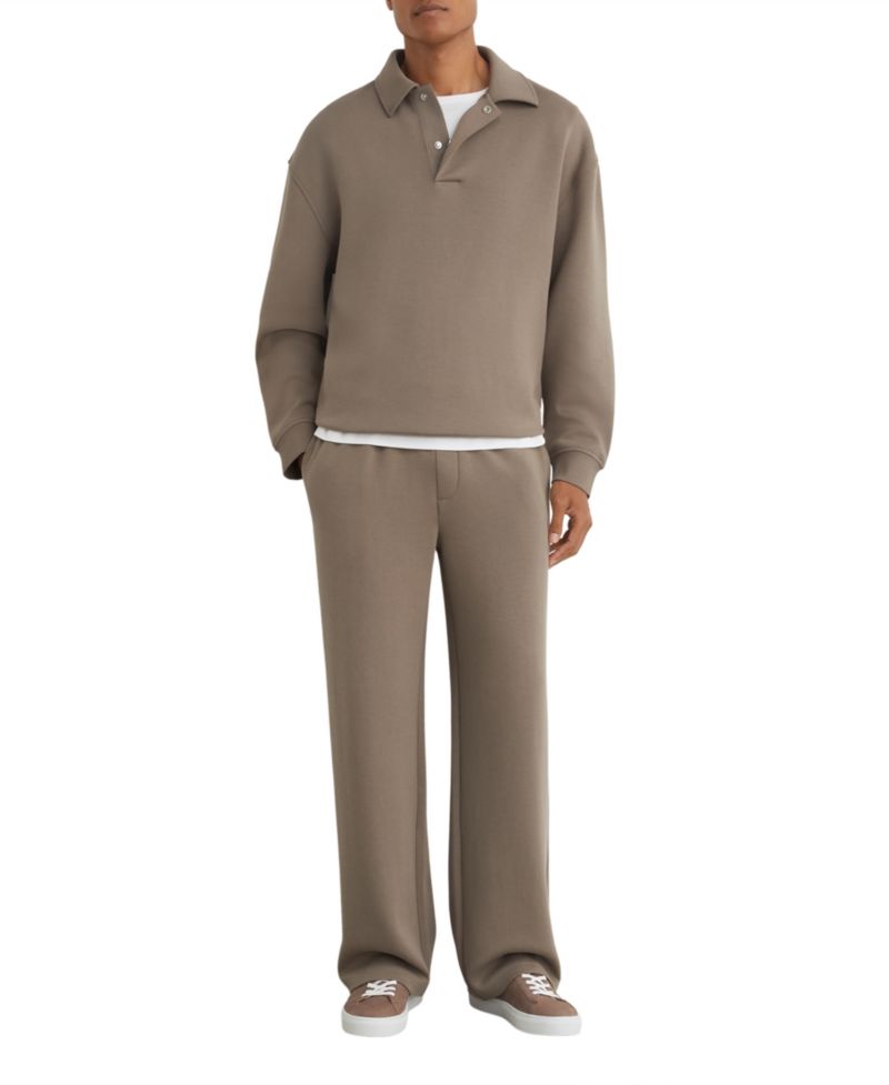 Men's Brooks Premium Interlock Relaxed Polo Sweatshirt