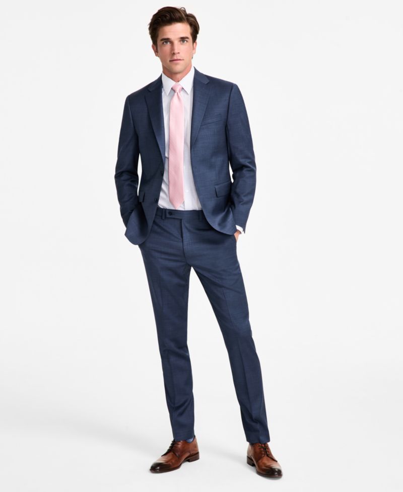 Men's Extra Slim Wool Blend Suit Pants